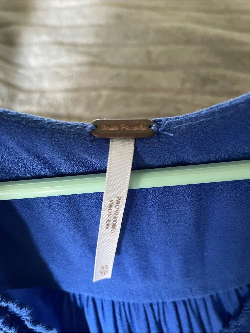 Free People Royal Blue Tiered Sleeveless Mini Dress/ Baby Doll Top